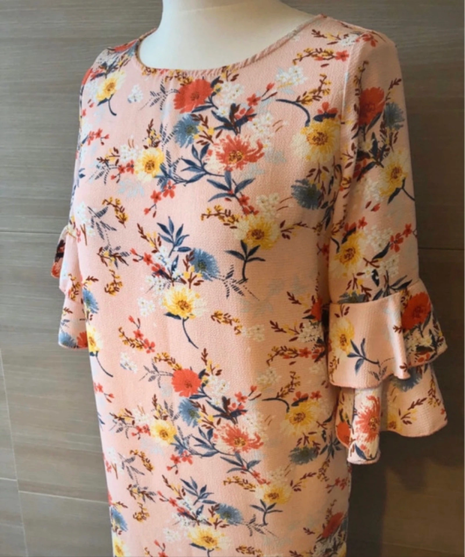 Lala Love vestido floral rosa claro talla S 36 nuevo – photo 4